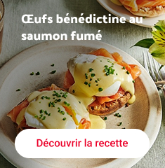 Eufs bénédictine au saumon fumé