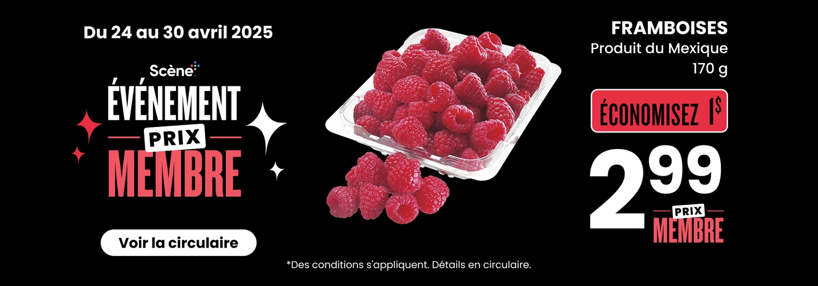 Framboises produit du mexique