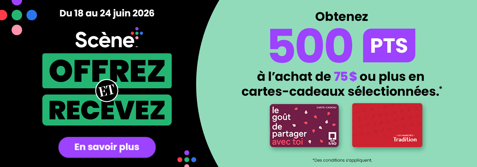 Scene plus offrez recevez