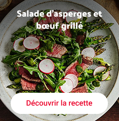Salade d’asperges et bœuf grillé