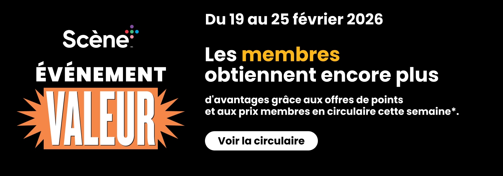 Scene plus evenement valeur