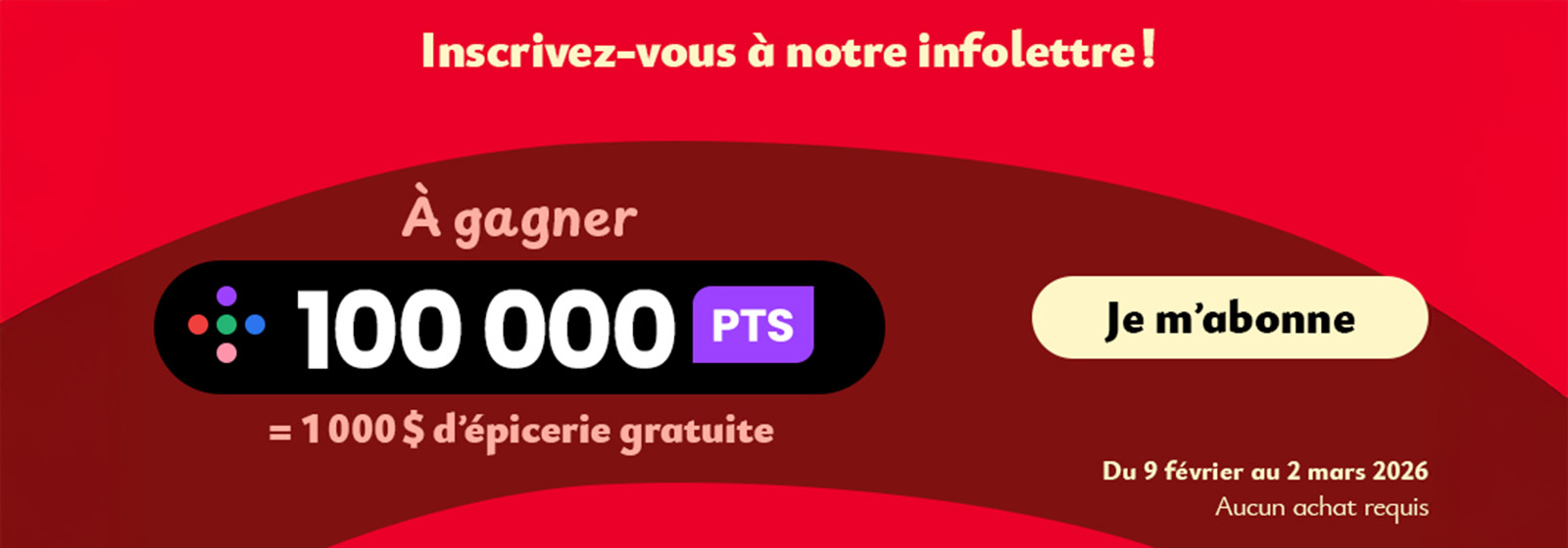 Inscrivez-vouz a notre infolettre