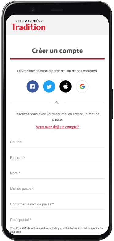 Create an account