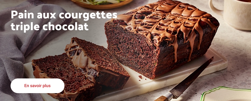 Pain aux courgettes triple chocolat