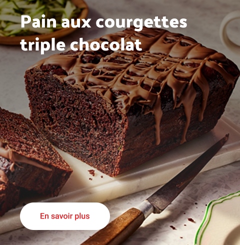 Pain aux courgettes triple chocolat