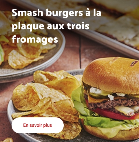 Smash burgers à la plaque aux trois fromages