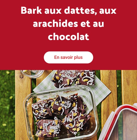Bark aux dattes, aux arachides et au chocolat
