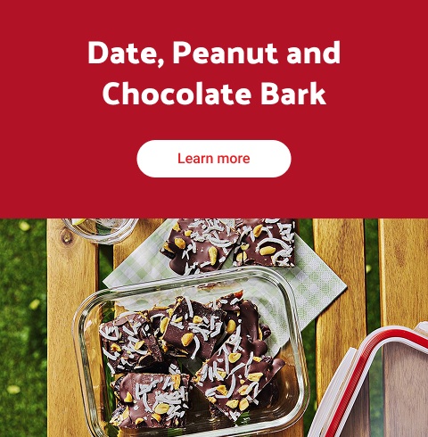 Date, Peanut and Chocolate Bark